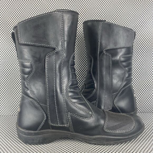 Tour Master Solution Waterproof Motorcycle Riding Boots Mens 11 Black Zipper - Picture 3 of 13